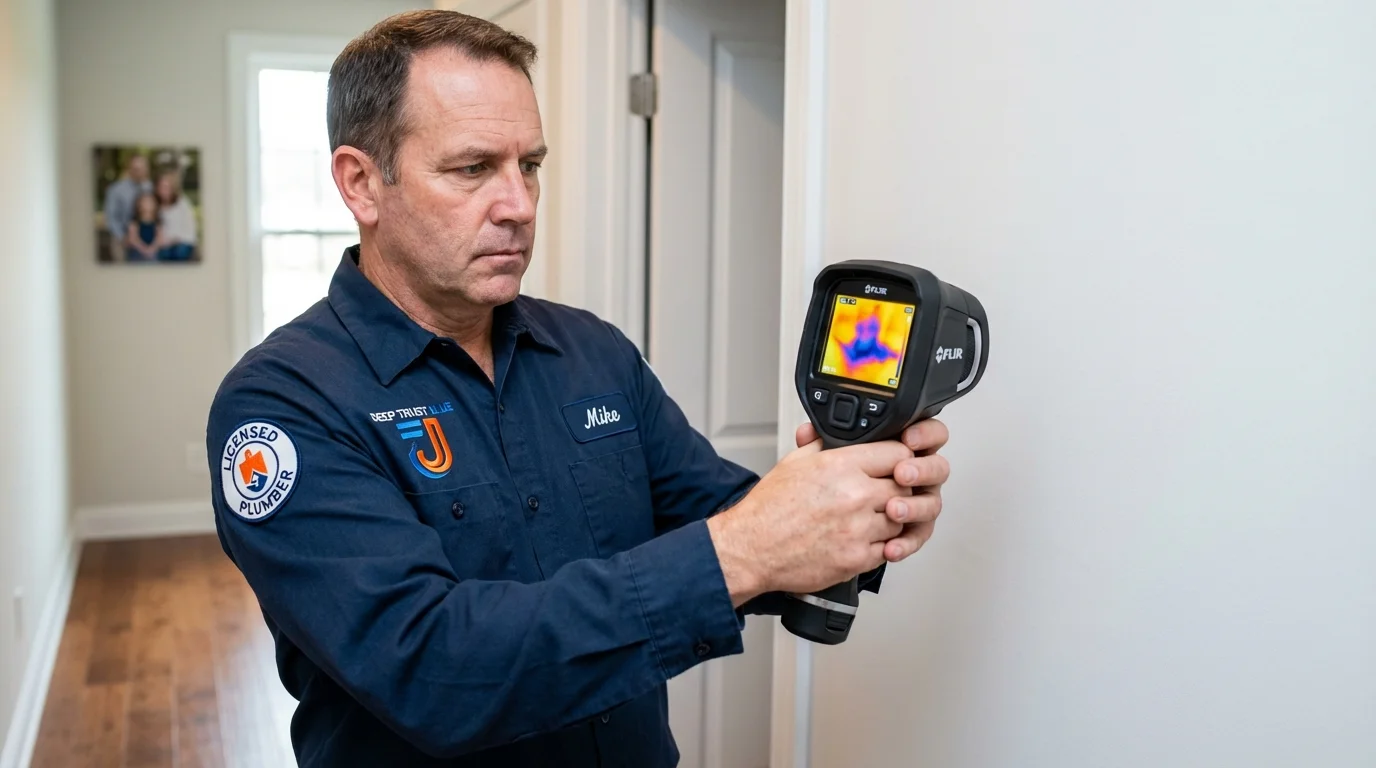 Thermal imaging leak detection by Johns Plumbing LLC in West Long Branch